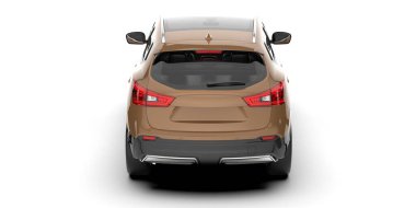 Arka planda izole edilmiş gerçekçi bir SUV arabası. 3d görüntüleme - illüstrasyon
