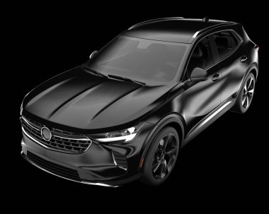 Arka planda izole edilmiş gerçekçi bir SUV arabası. 3d görüntüleme - illüstrasyon