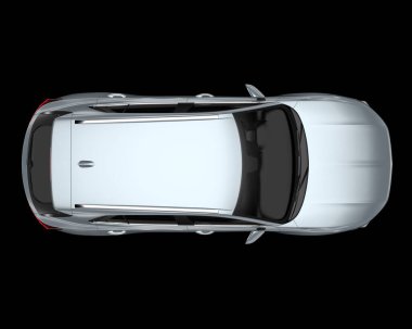 Arka planda izole edilmiş gerçekçi bir SUV arabası. 3d görüntüleme - illüstrasyon