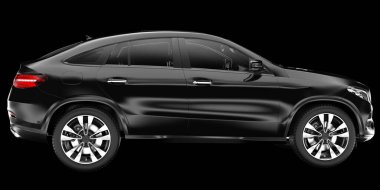 Arka planda izole edilmiş gerçekçi bir SUV arabası. 3d görüntüleme - illüstrasyon