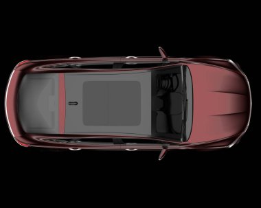 Arka planda izole edilmiş gerçekçi bir SUV arabası. 3d görüntüleme - illüstrasyon