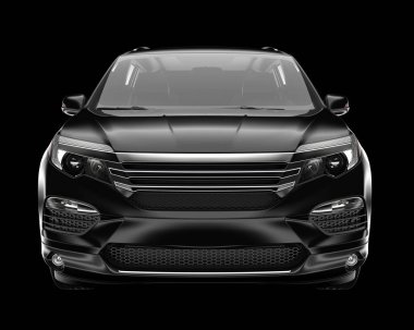 Arka planda izole edilmiş gerçekçi bir SUV arabası. 3d görüntüleme - illüstrasyon