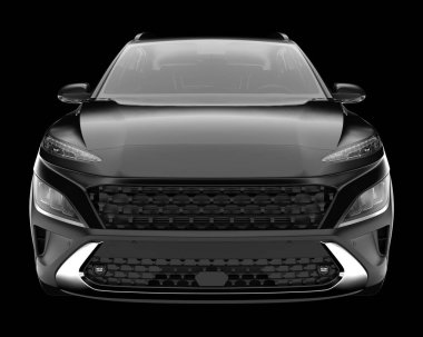 Arka planda izole edilmiş gerçekçi bir SUV arabası. 3d görüntüleme - illüstrasyon