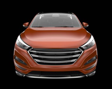 Arka planda izole edilmiş gerçekçi bir SUV arabası. 3d görüntüleme - illüstrasyon