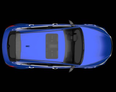 Kamyonet arka planda izole edilmiş. 3d görüntüleme - illüstrasyon