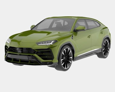 Kamyonet arka planda izole edilmiş. 3d görüntüleme - illüstrasyon