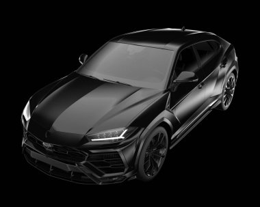 Kamyonet arka planda izole edilmiş. 3d görüntüleme - illüstrasyon