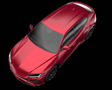 Kamyonet arka planda izole edilmiş. 3d görüntüleme - illüstrasyon