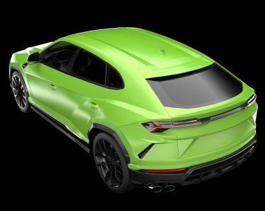 Kamyonet arka planda izole edilmiş. 3d görüntüleme - illüstrasyon