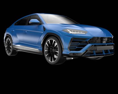 Kamyonet arka planda izole edilmiş. 3d görüntüleme - illüstrasyon