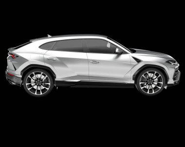 Kamyonet arka planda izole edilmiş. 3d görüntüleme - illüstrasyon