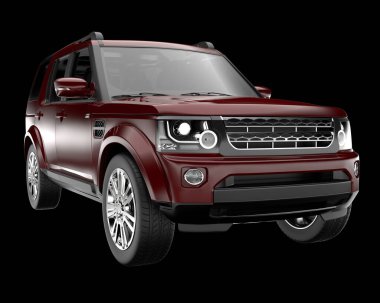 Realistic SUV car isolated on background. 3d rendering - illustration