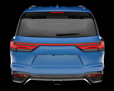 Arka planda izole edilmiş gerçekçi bir SUV arabası. 3d görüntüleme - illüstrasyon