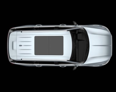 Arka planda izole edilmiş gerçekçi bir SUV arabası. 3d görüntüleme - illüstrasyon