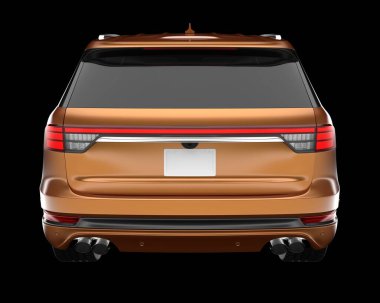 Arka planda izole edilmiş gerçekçi bir SUV arabası. 3d görüntüleme - illüstrasyon