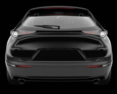 Arka planda izole edilmiş gerçekçi bir SUV arabası. 3d görüntüleme - illüstrasyon