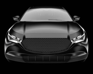 Arka planda izole edilmiş gerçekçi bir SUV arabası. 3d görüntüleme - illüstrasyon