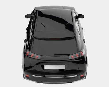 Arka planda izole edilmiş gerçekçi bir SUV arabası. 3d görüntüleme - illüstrasyon
