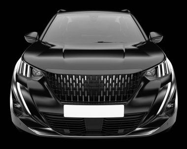 Arka planda izole edilmiş gerçekçi bir SUV arabası. 3d görüntüleme - illüstrasyon