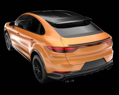 Arka planda izole edilmiş gerçekçi bir SUV arabası. 3d görüntüleme - illüstrasyon