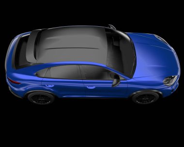 Arka planda izole edilmiş gerçekçi bir SUV arabası. 3d görüntüleme - illüstrasyon