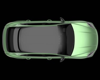 Arka planda izole edilmiş gerçekçi bir SUV arabası. 3d görüntüleme - illüstrasyon