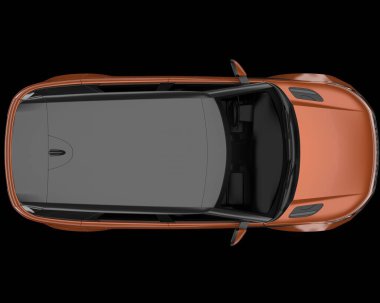 Arka planda izole edilmiş gerçekçi bir SUV arabası. 3d görüntüleme - illüstrasyon