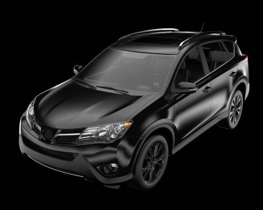 Arka planda izole edilmiş gerçekçi bir SUV arabası. 3d görüntüleme - illüstrasyon