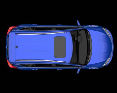 Arka planda izole edilmiş gerçekçi bir SUV arabası. 3d görüntüleme - illüstrasyon