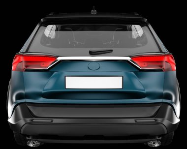 Arka planda izole edilmiş gerçekçi bir SUV arabası. 3d görüntüleme - illüstrasyon