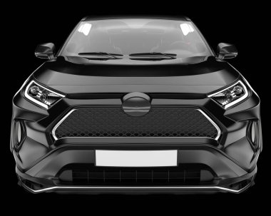 Arka planda izole edilmiş gerçekçi bir SUV arabası. 3d görüntüleme - illüstrasyon
