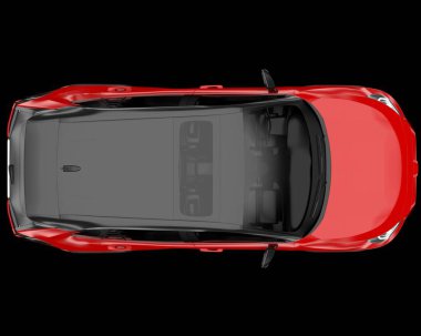 Arka planda izole edilmiş gerçekçi bir SUV arabası. 3d görüntüleme - illüstrasyon