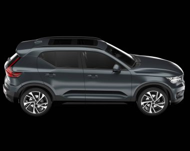 Arka planda izole edilmiş gerçekçi bir SUV arabası. 3d görüntüleme - illüstrasyon