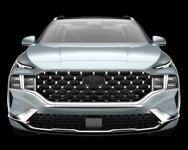 Arka planda izole edilmiş gerçekçi bir SUV arabası. 3d görüntüleme - illüstrasyon