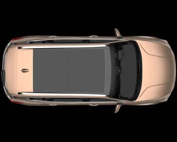 Vus Réaliste Voiture Isolée Arrière Plan Rendu Illustration — Photo