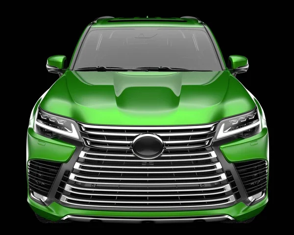 Arka planda izole edilmiş gerçekçi bir SUV arabası. 3d görüntüleme - illüstrasyon