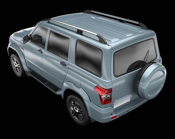 Realistic Suv Car Isolated Background Rendering Illustration — 스톡 사진