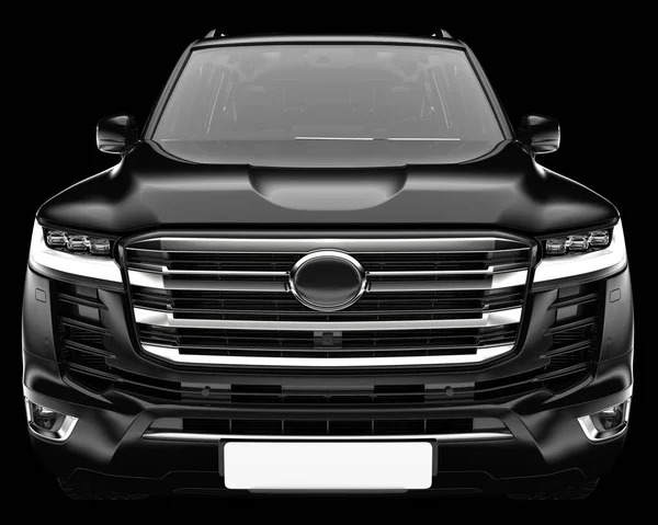 Arka planda izole edilmiş gerçekçi bir SUV arabası. 3d görüntüleme - illüstrasyon