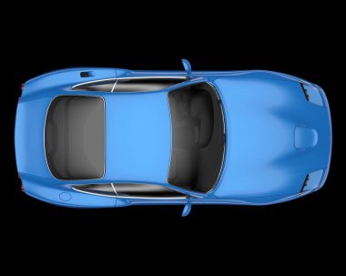 Spor araba arka planda izole edildi. 3d görüntüleme - illüstrasyon