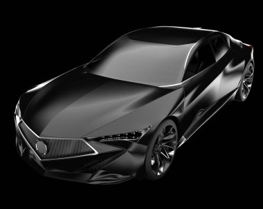 Spor araba arka planda izole edildi. 3d görüntüleme - illüstrasyon