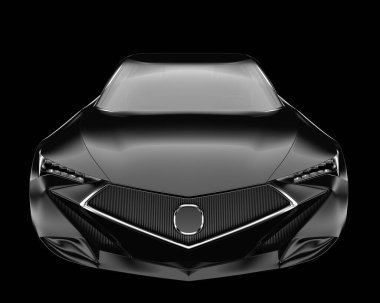 Spor araba arka planda izole edildi. 3d görüntüleme - illüstrasyon