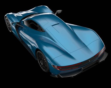 Spor araba arka planda izole edildi. 3d görüntüleme - illüstrasyon