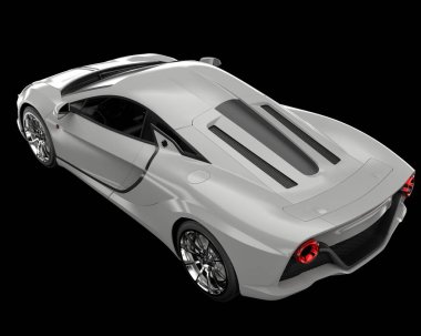 Spor araba arka planda izole edildi. 3d görüntüleme - illüstrasyon