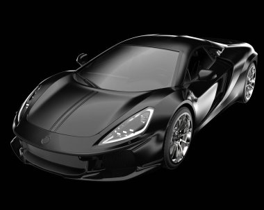 Spor araba arka planda izole edildi. 3d görüntüleme - illüstrasyon