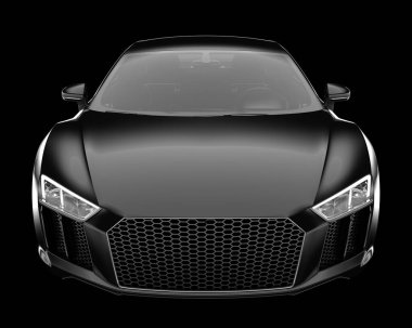 Spor araba arka planda izole edildi. 3d görüntüleme - illüstrasyon