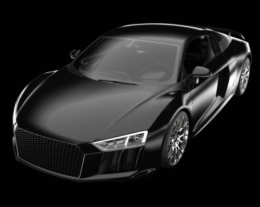 Spor araba arka planda izole edildi. 3d görüntüleme - illüstrasyon