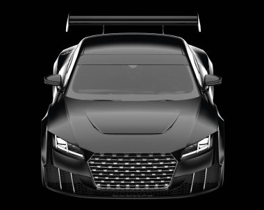 Spor araba arka planda izole edildi. 3d görüntüleme - illüstrasyon