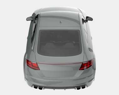 Spor araba arka planda izole edildi. 3d görüntüleme - illüstrasyon