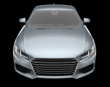 Spor araba arka planda izole edildi. 3d görüntüleme - illüstrasyon