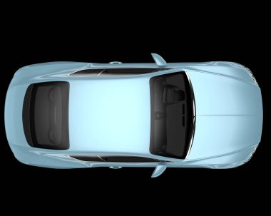 Spor araba arka planda izole edildi. 3d görüntüleme - illüstrasyon